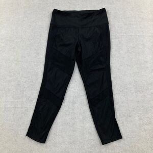 Tangerine Women's Black Activewear Capri Leggings Mesh Panels Size Medium M
